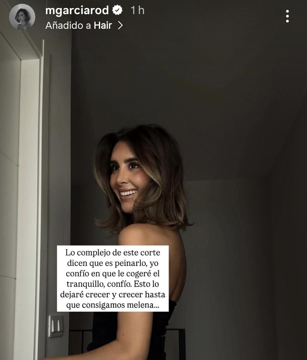 Resultado final del nuevo corte de pelo de Marina García