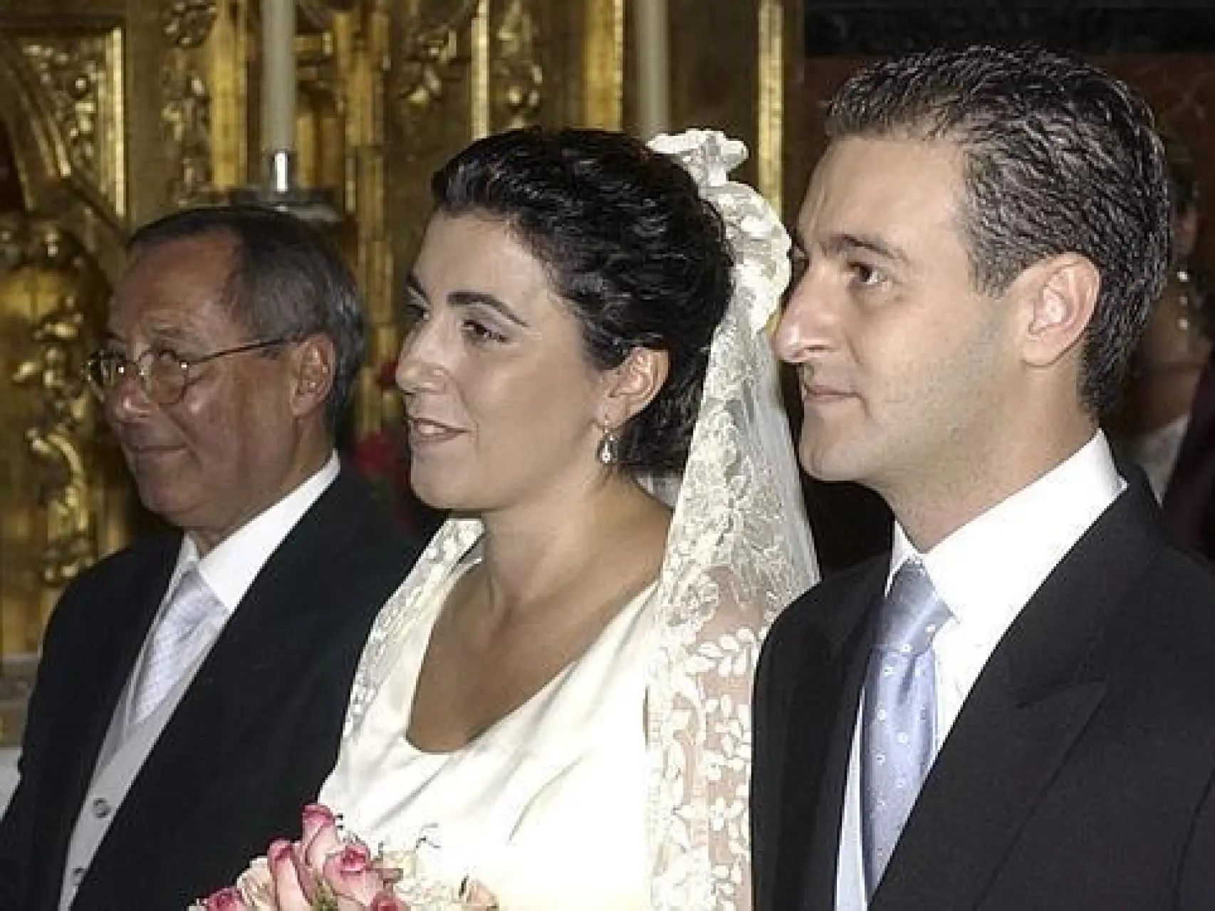 Susana Díaz y su marido en el día de su boda