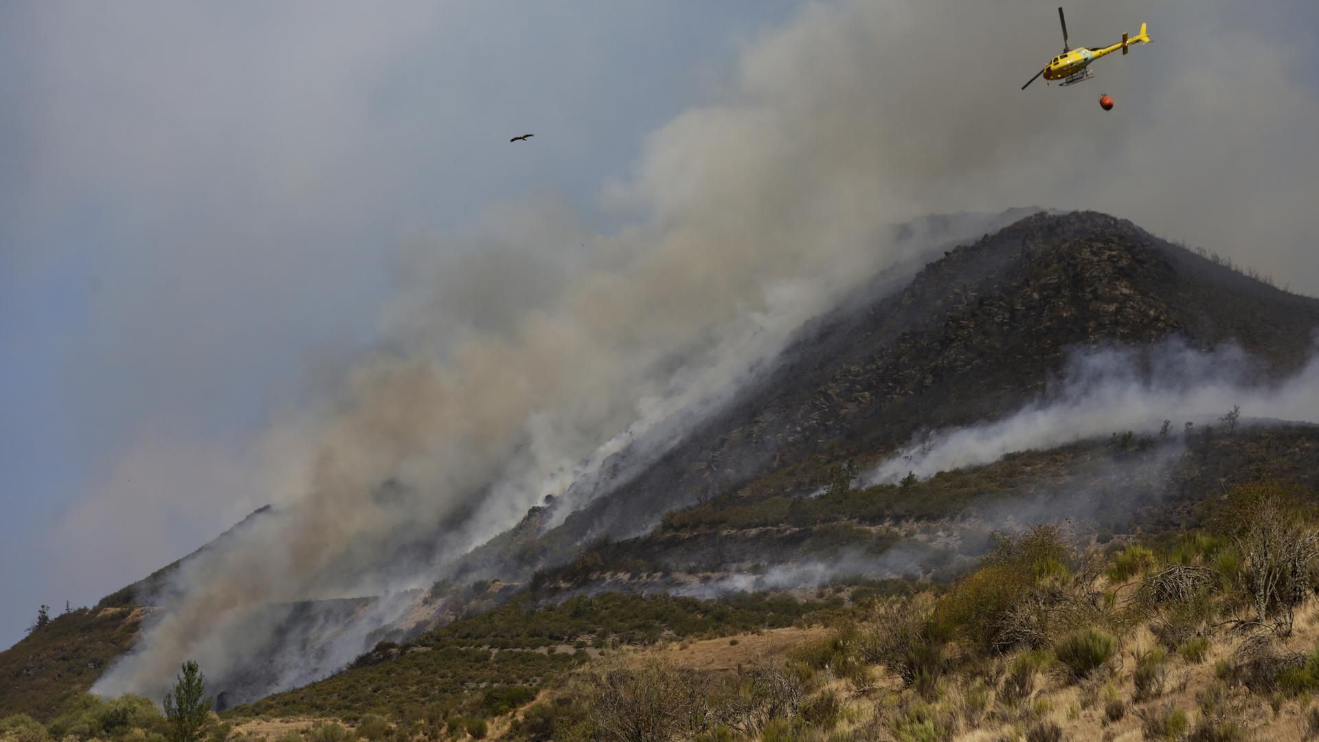 Imagen de archivo del incendio de Fasgar, en León