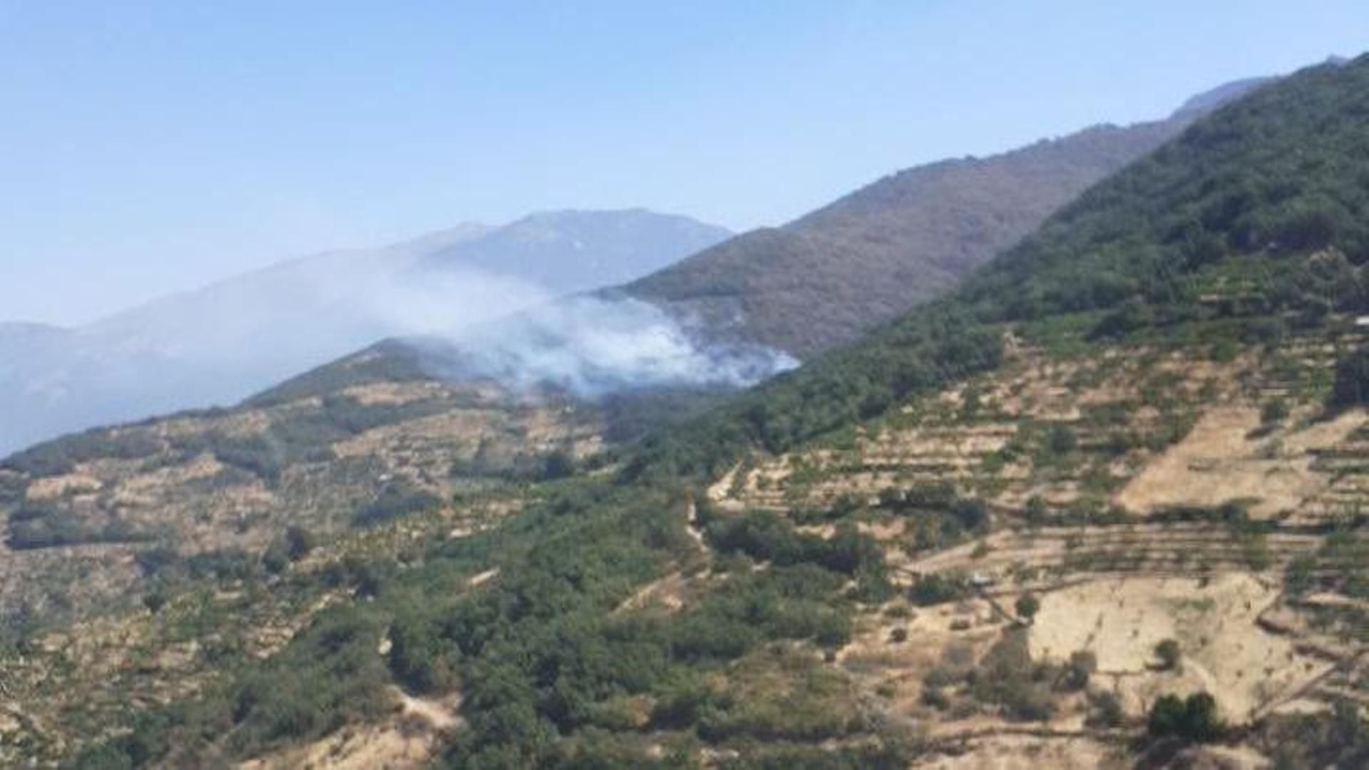 Imagen del área donde se ha reactivado el incendio de Jarilla
