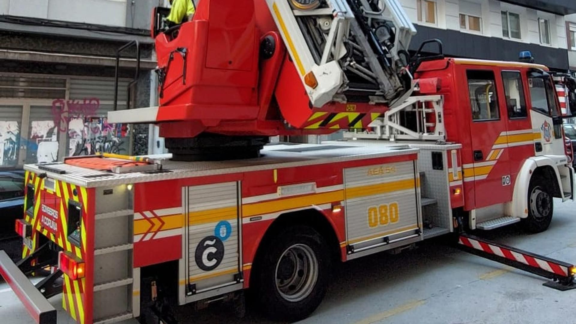 Camión de bomberos en A Coruña