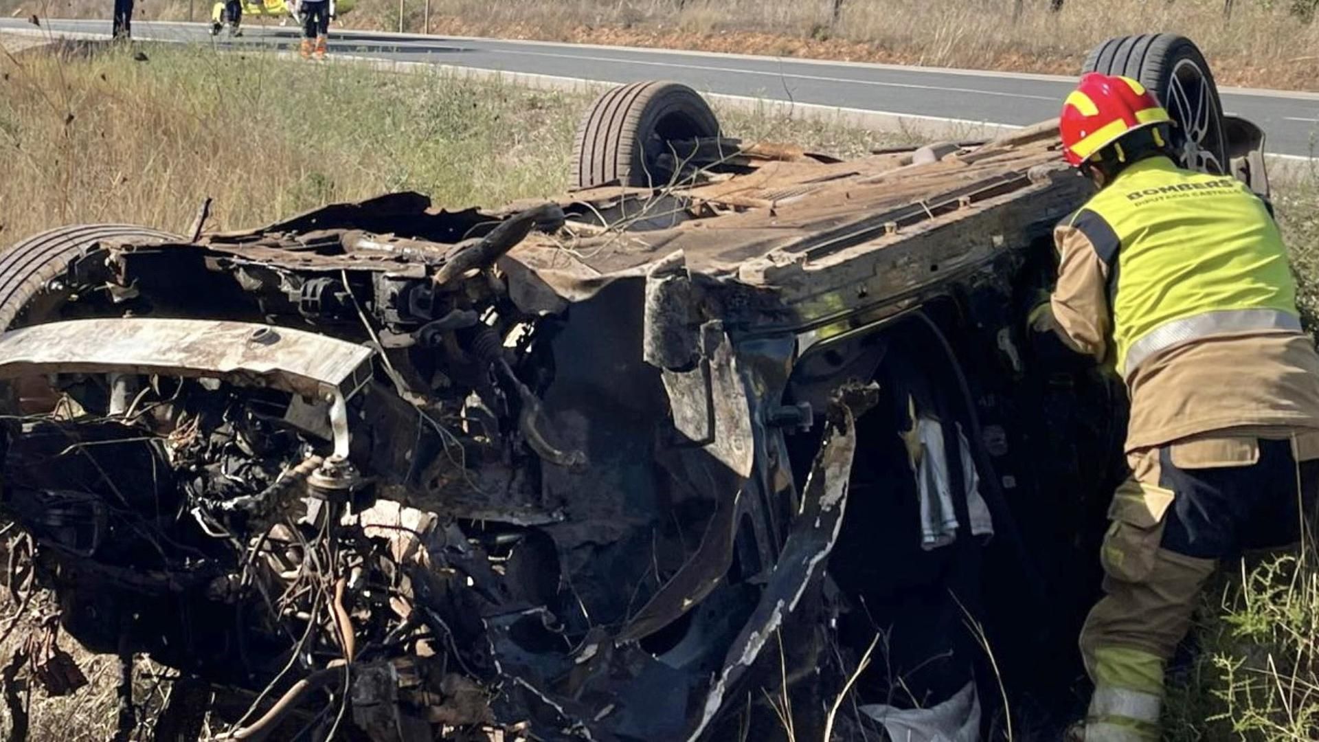 Coche accidentado en Alcora, Castellón