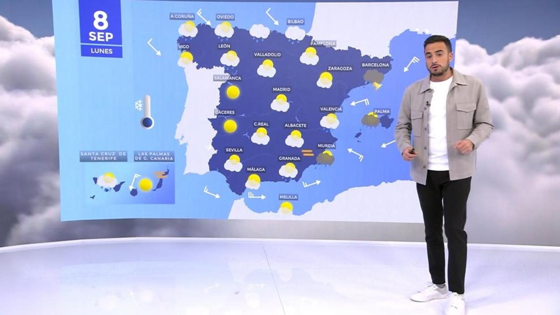 Vuelta al otoño: Aviso de chubascos y tormentas en el tercio oriental y Baleares hasta el miércoles