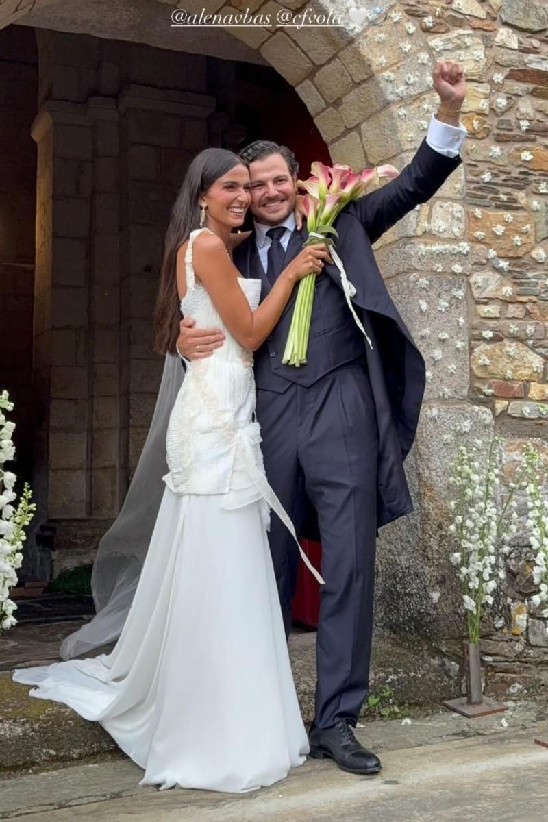 Alejandra Navarro y Carlos Fuente, en su boda