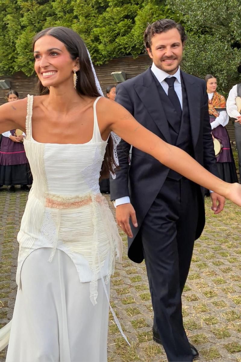 Carlos Fuente y Alejandra Navarro, en su boda