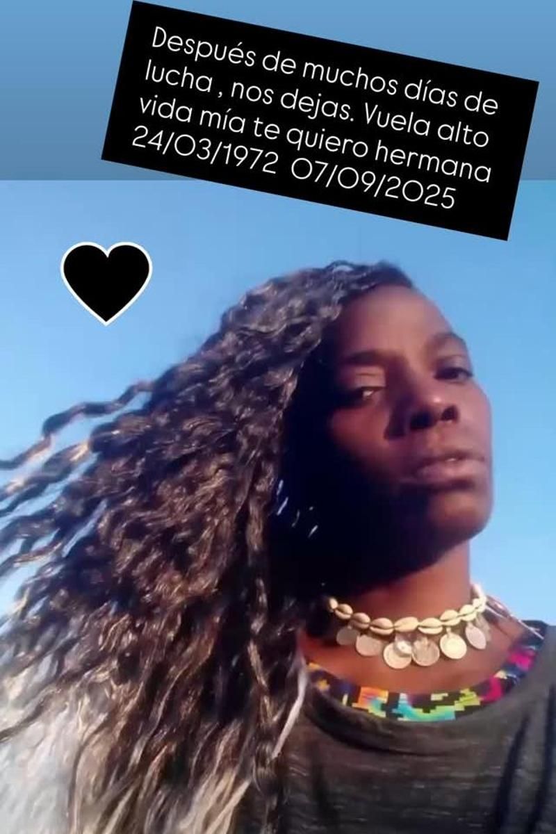 El mensaje de Carolina Sobe informando de la muerte de su hermana