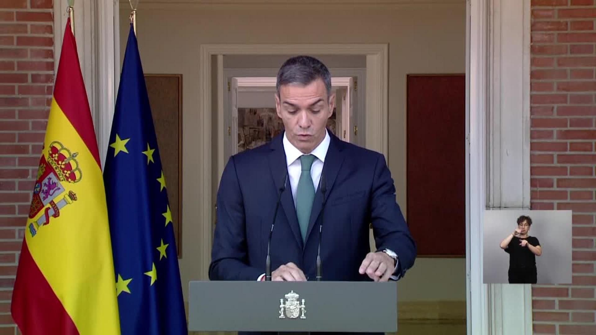 Pedro Sánchez anuncia nuevas medidas contra Israel por el "genocidio" en Gaza