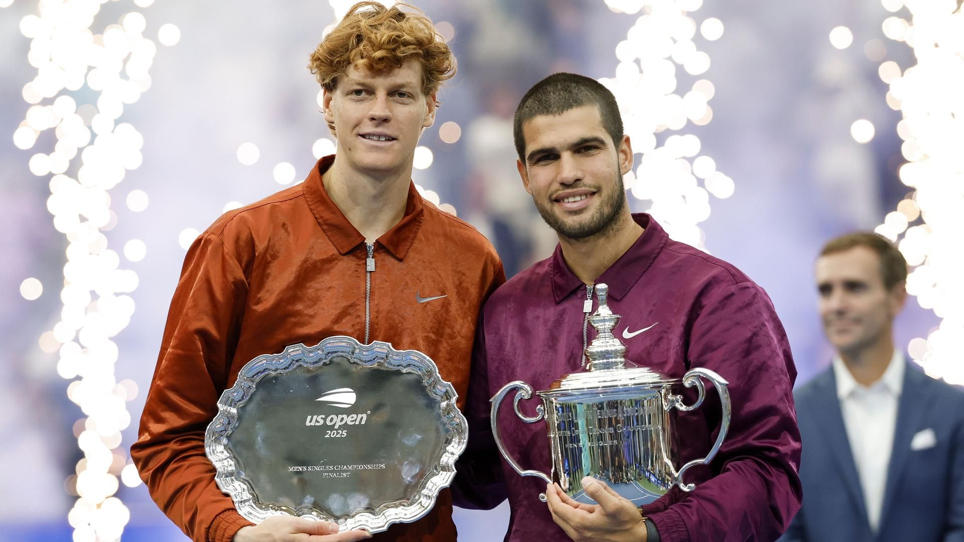 La broma de Carlos Alcaraz a Jannik Sinner tras ganar el US Open: "Te veo más que a mi familia"