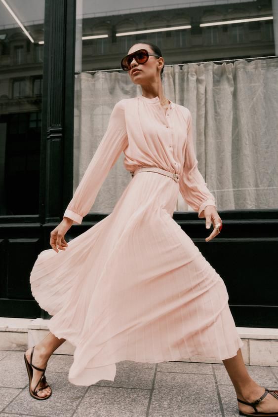 Vestido para madrina de bautizo de Zara