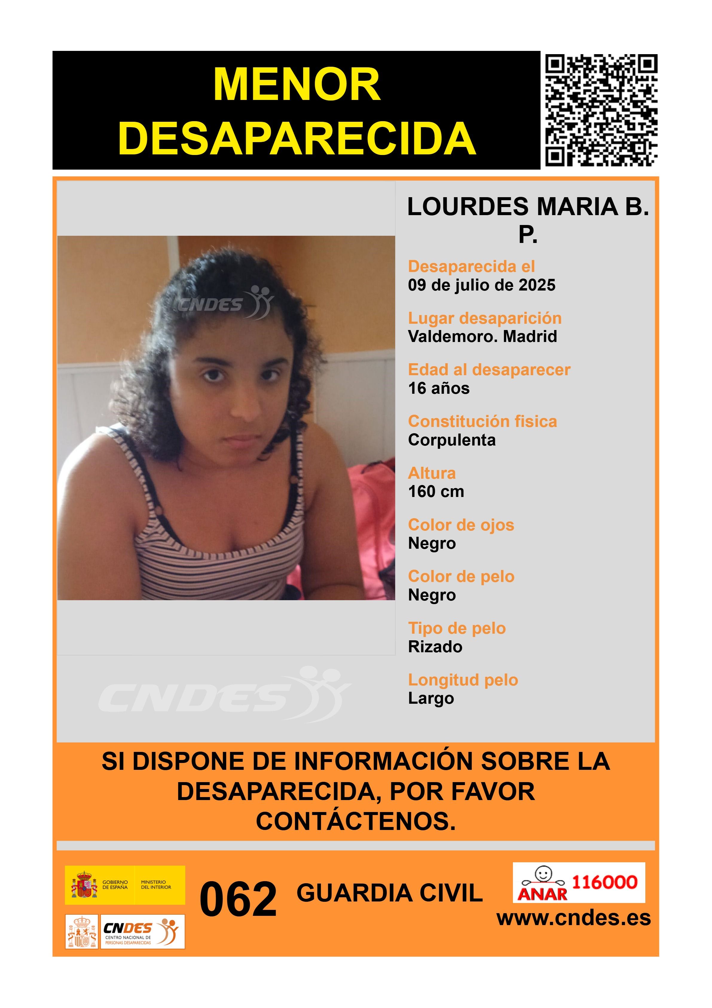 Cartel de Lourdes María
