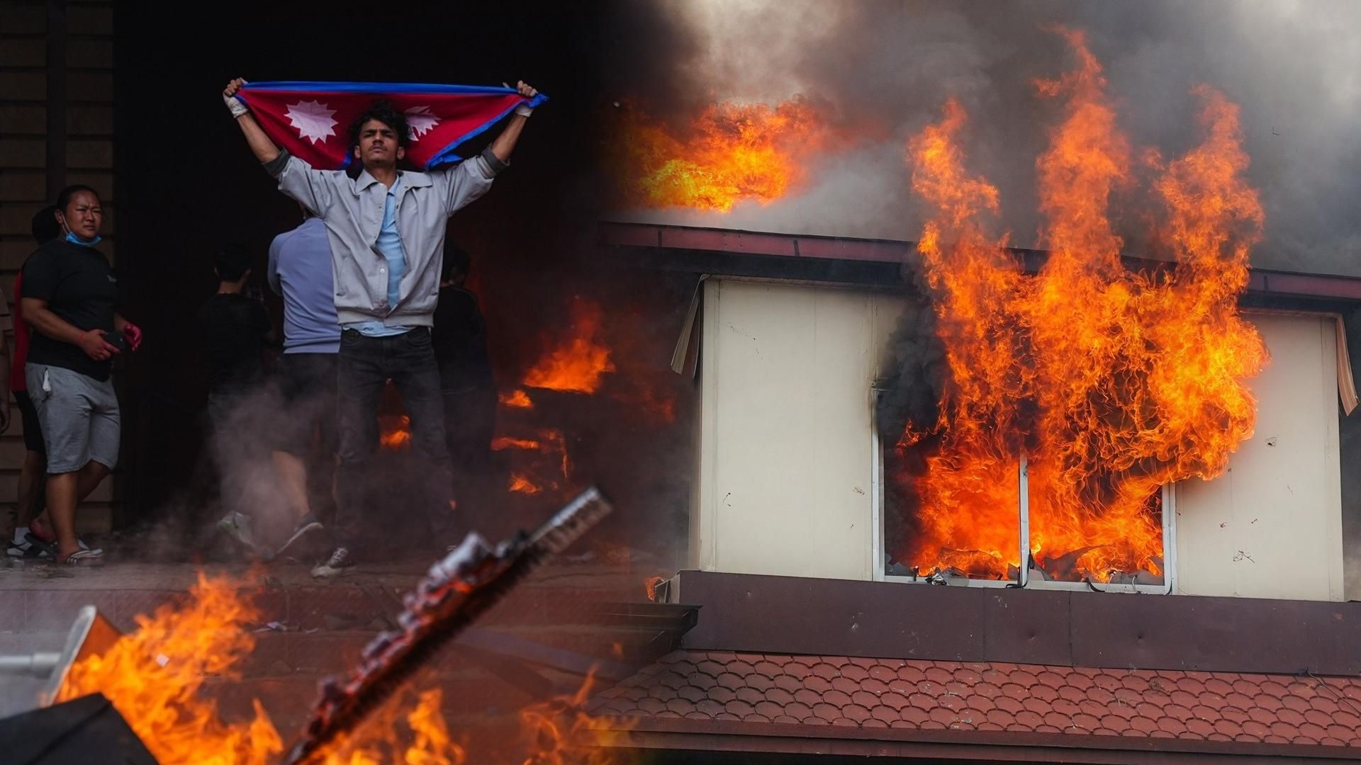 EuropaPress 6943126 september 2025 bhaktapur bagmati nepal protesters set fire to the residence