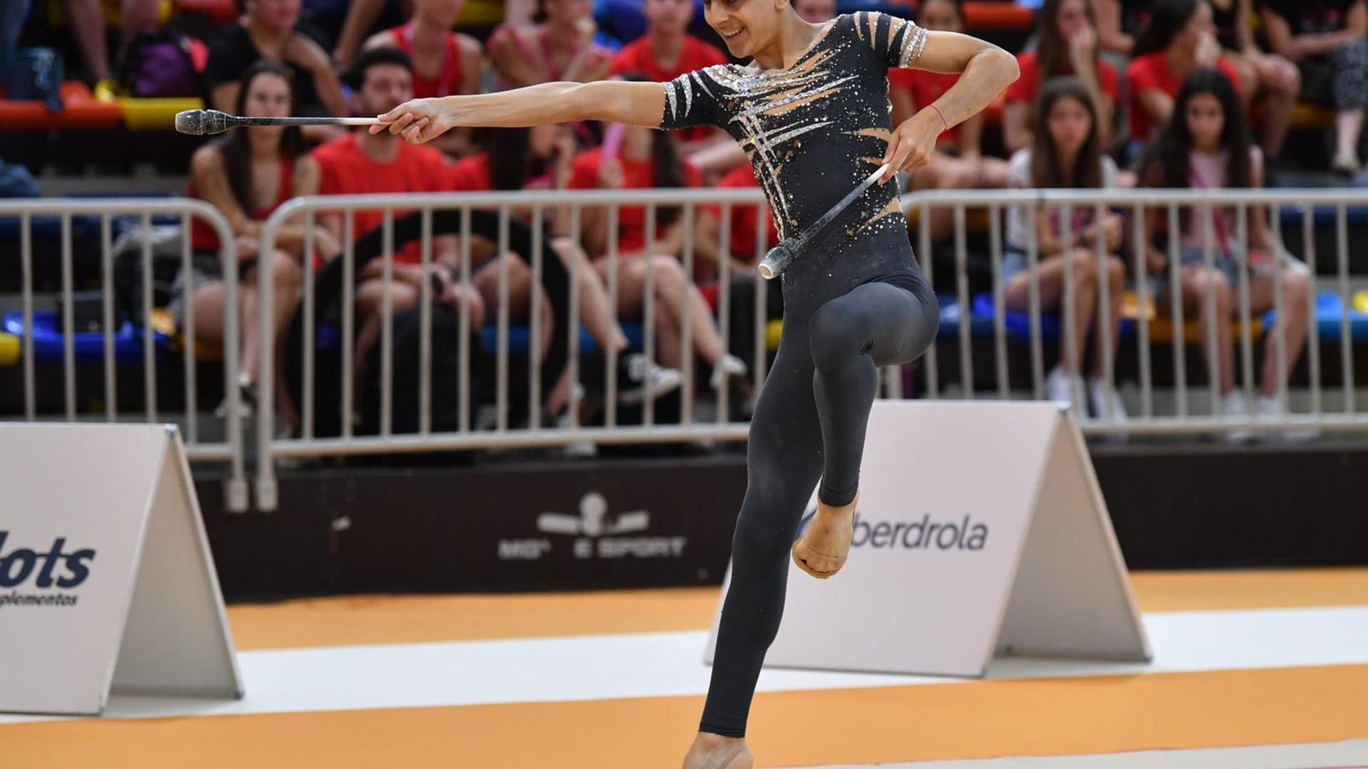 Jon Rivera durante uno de sus ejercicios