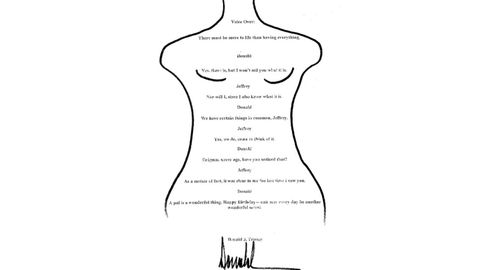 El Congreso de EE UU publica el dibujo de una mujer desnuda que Trump