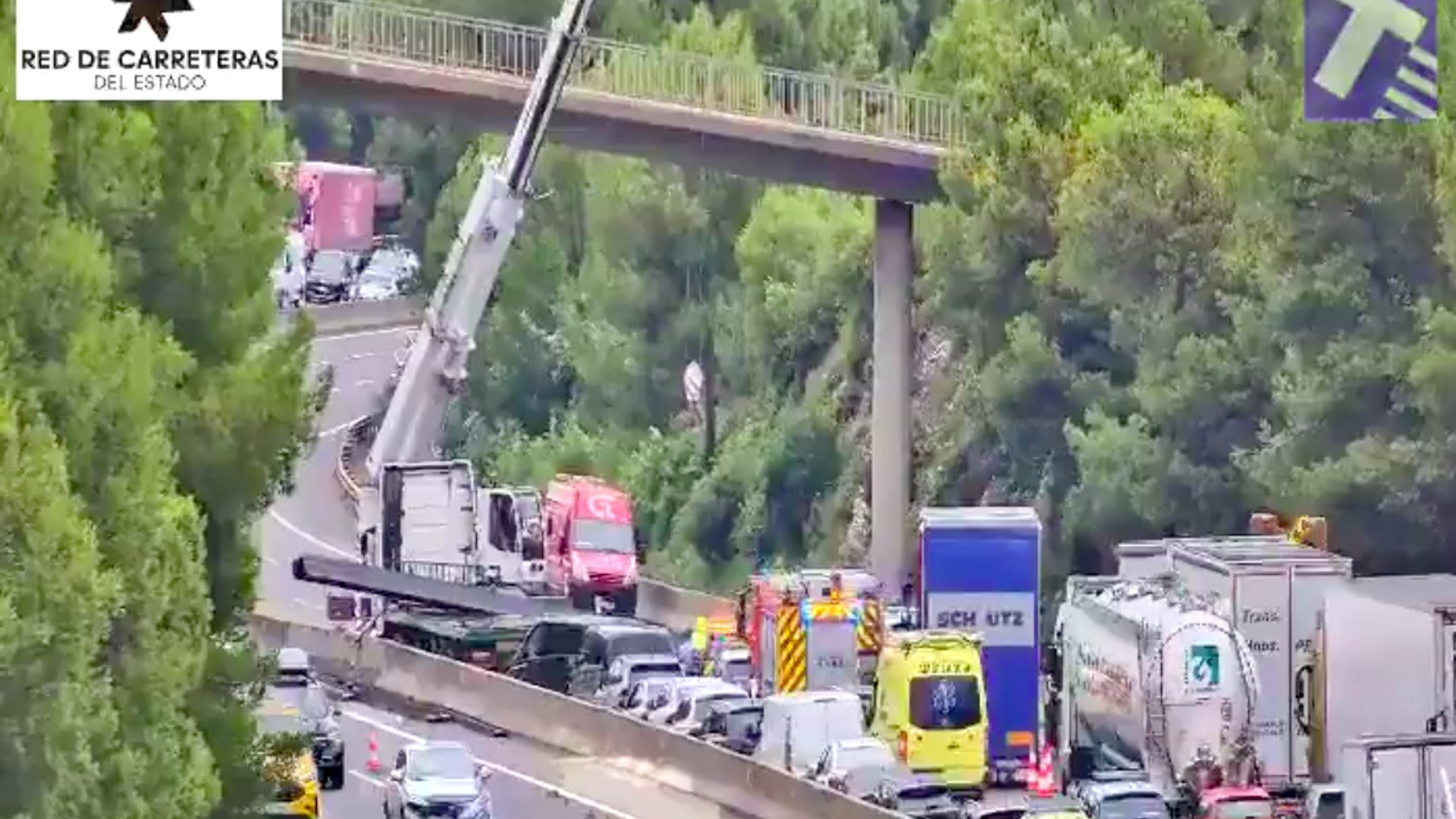 Lugar del accidente en Tarragona