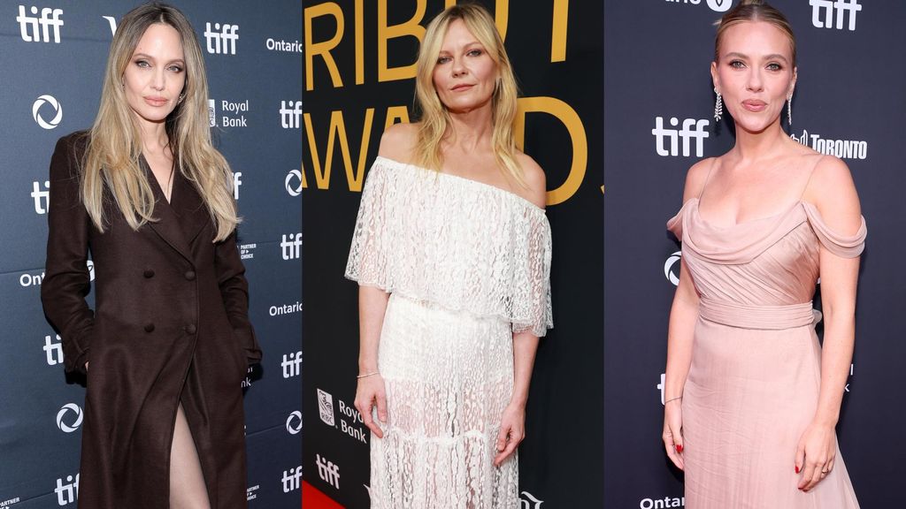Angelina Jolie, Kristen Dunst y Scarlett Johansson, en un montaje de fotos