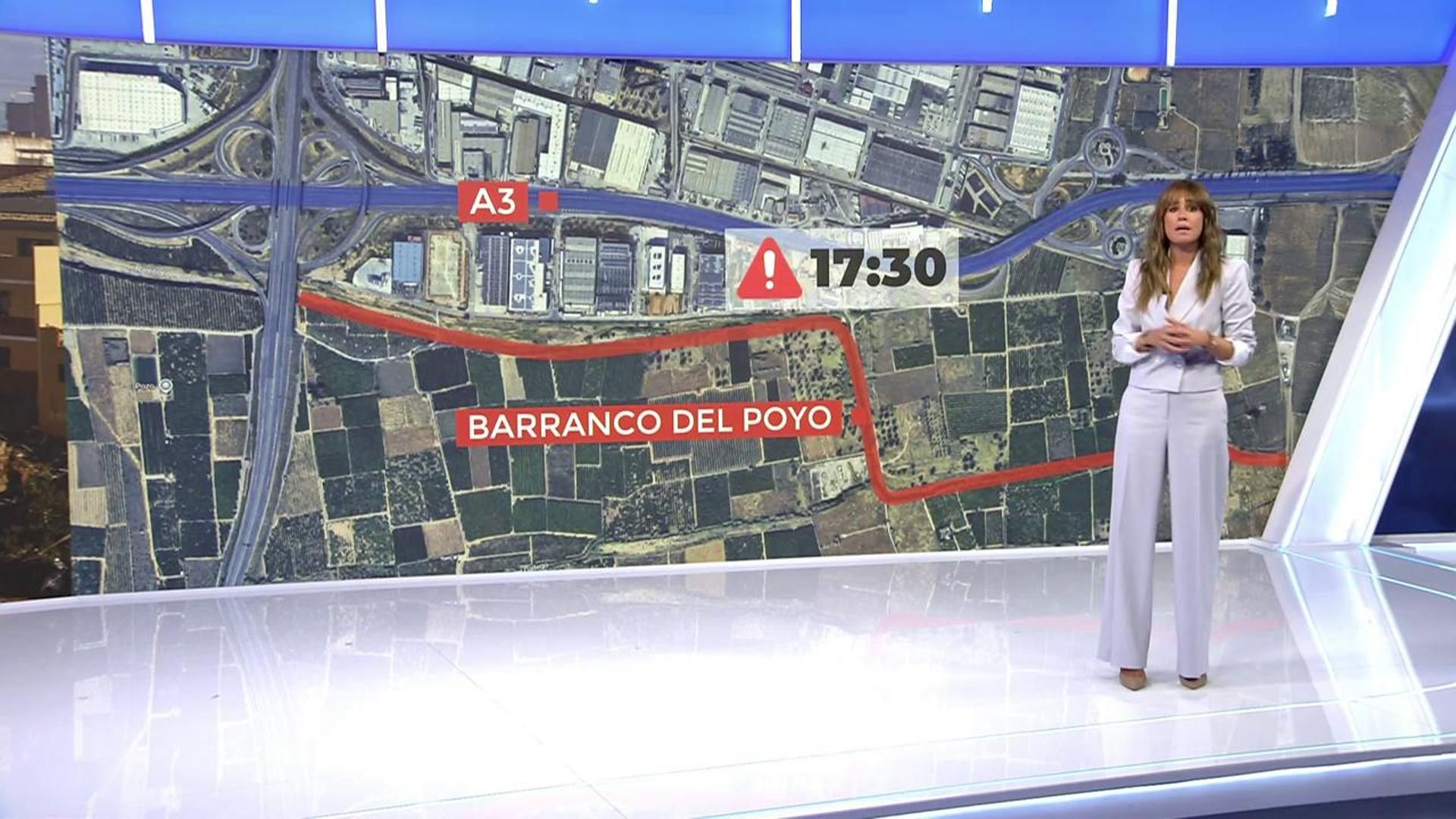 El aviso de la inundación del Barranco del Poyo se produjo a las 17:30