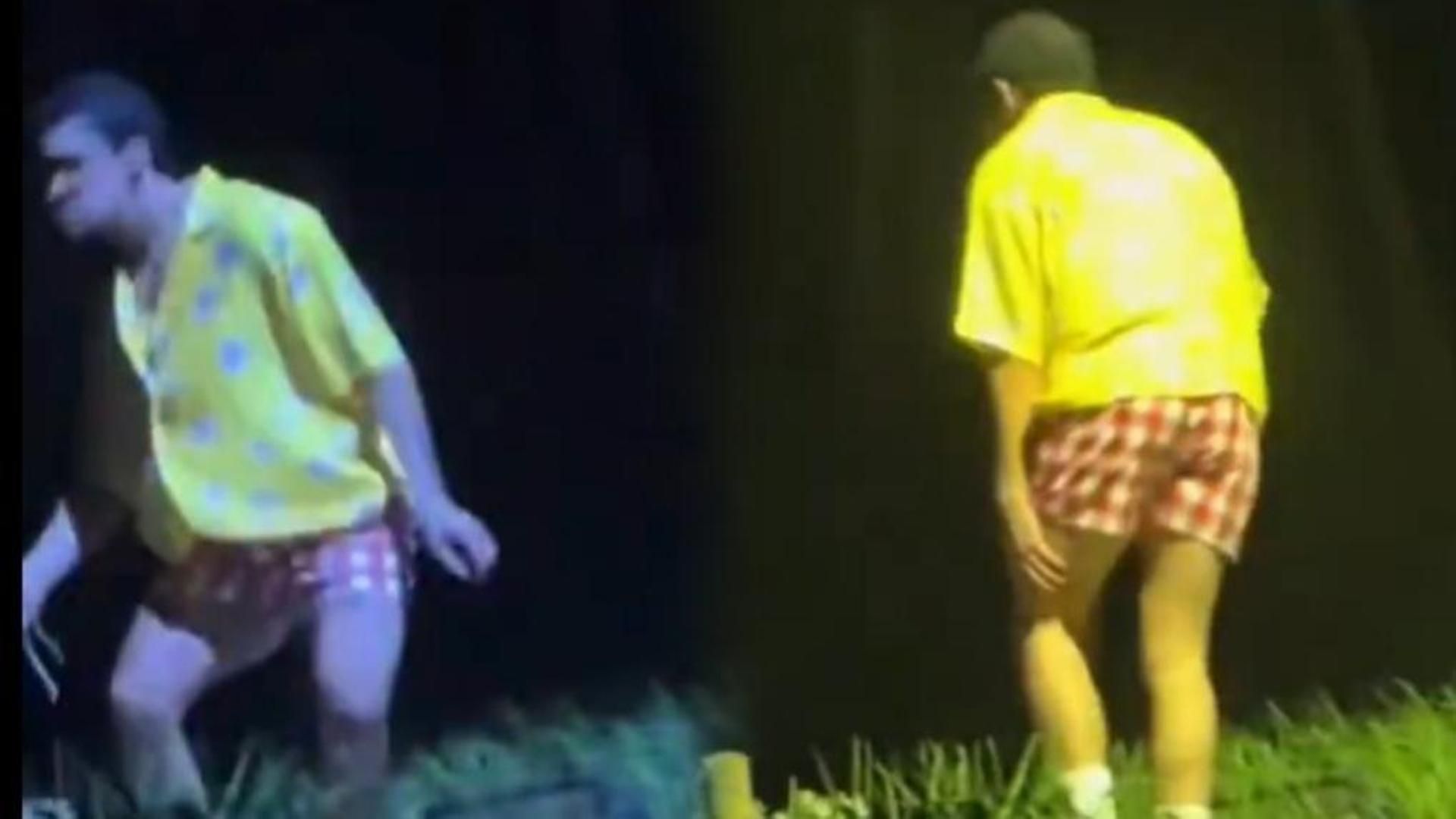 El momento en el que Bad Bunny se lesiona la rodilla en pleno concierto