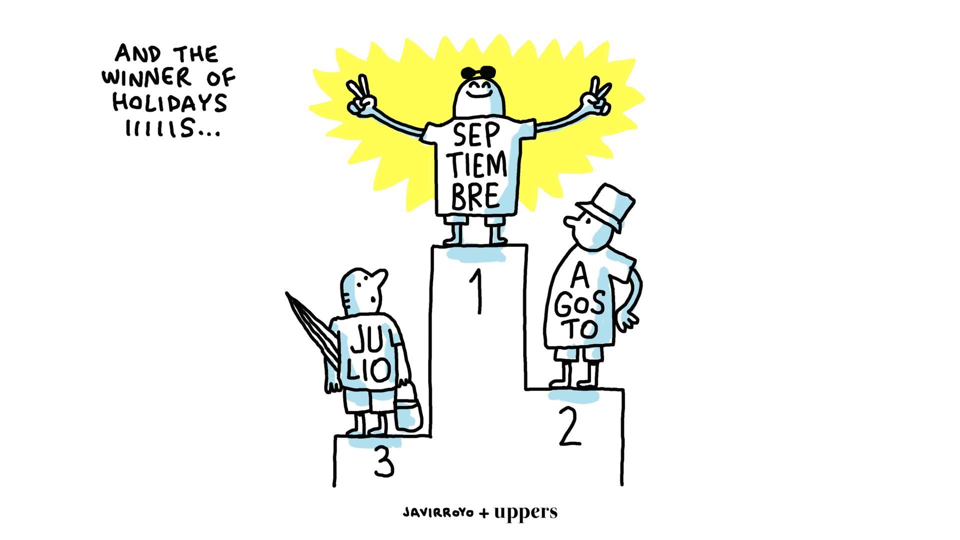 La viñeta de Javirroyo: "Podium de vacaciones"