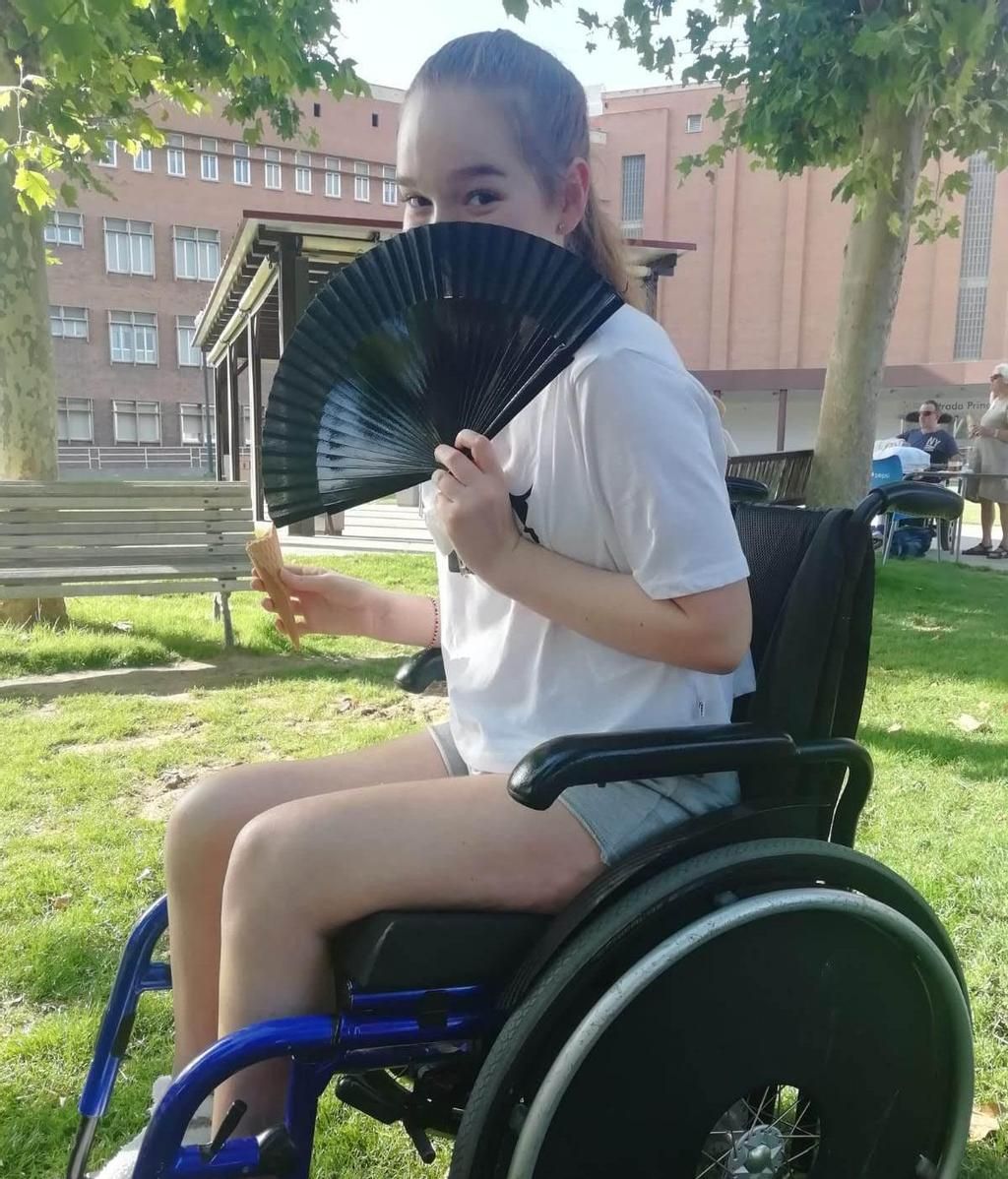 Lucía durante la fase de recuperación tras el cuarto intento de suicidio