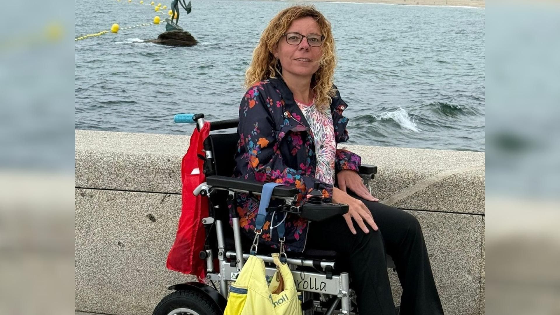 Montse Font durante sus vacaciones en Galicia