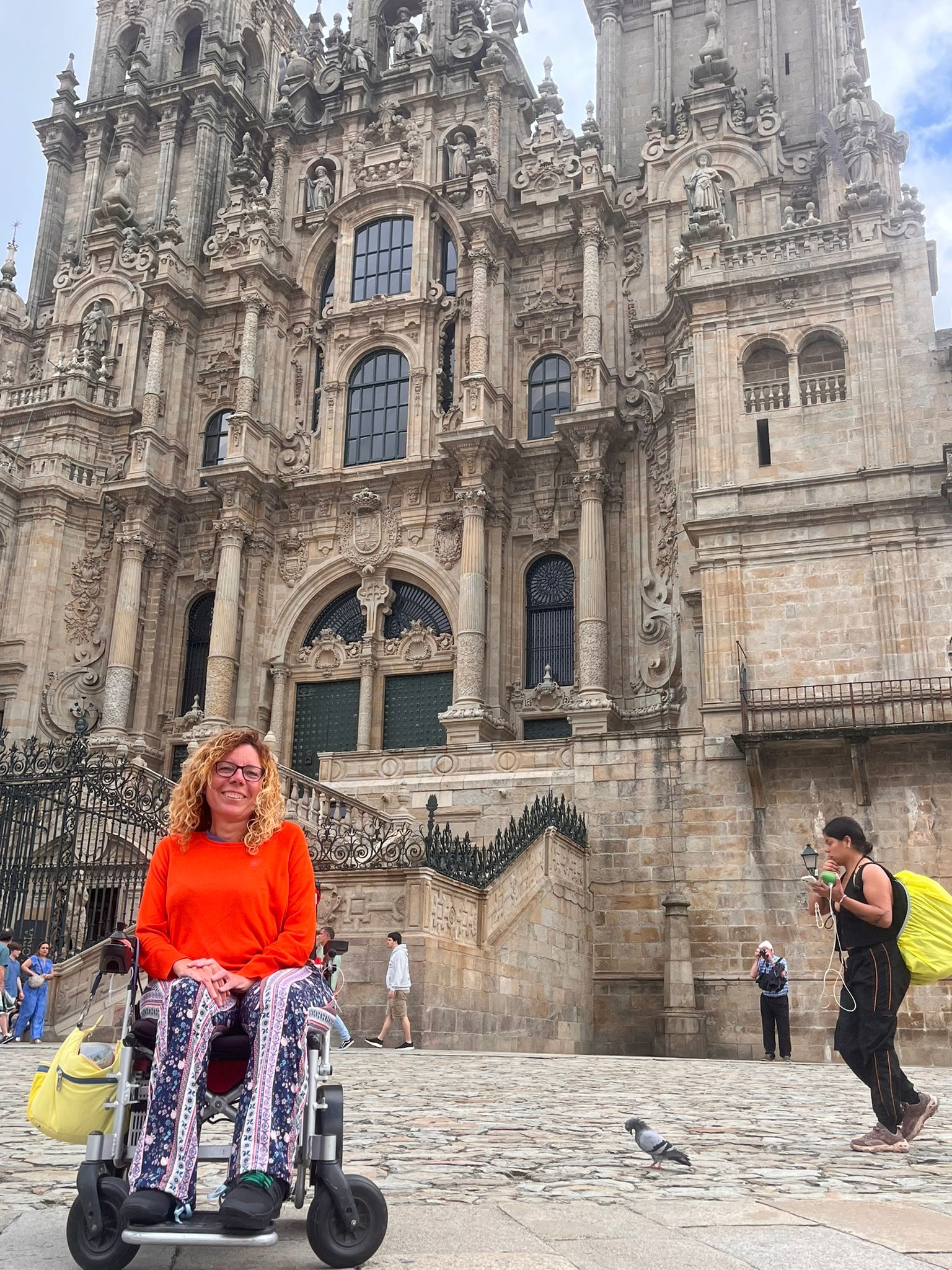 Montse Font en su visita a Santiago de Compostela