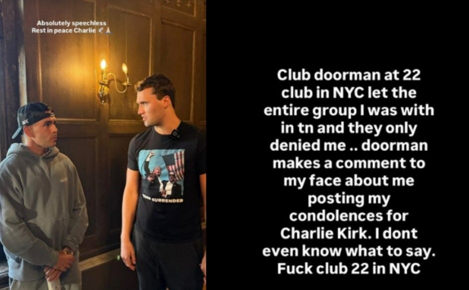 Un influencer afirma que le negaron la entrada a un club de Nueva York tras homenajear a Kirk en redes