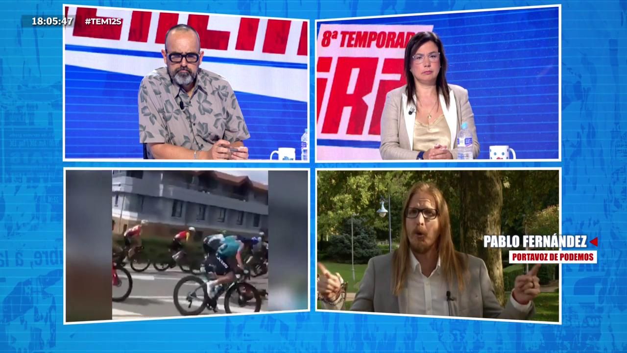 Pablo Fernández defiende y alienta las protestas contra Israel en la Vuelta a España y se enfrenta a Ana Vázquez: “Es intolerable”