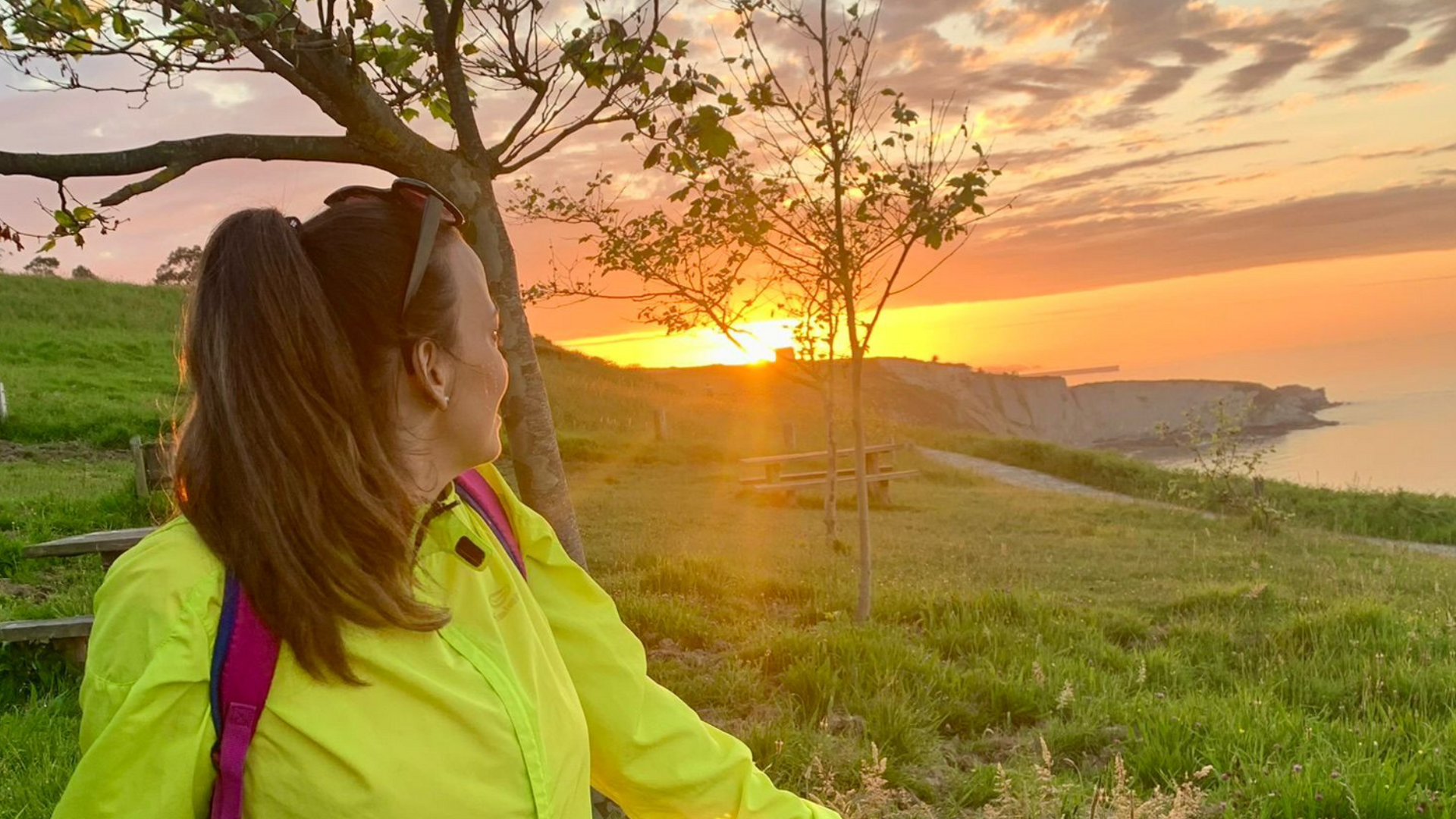 Graciela, en un paisaje idílico en la costa asturiana