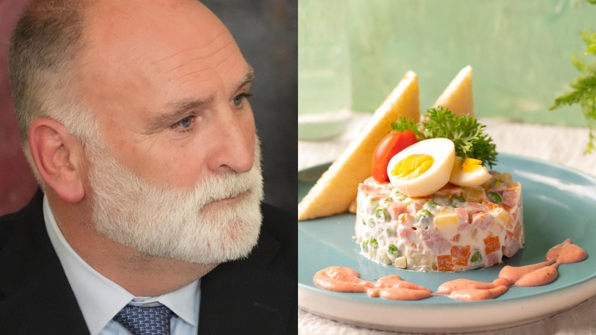 Jose Andrés y ensaladilla rusa, en un montaje de fotos
