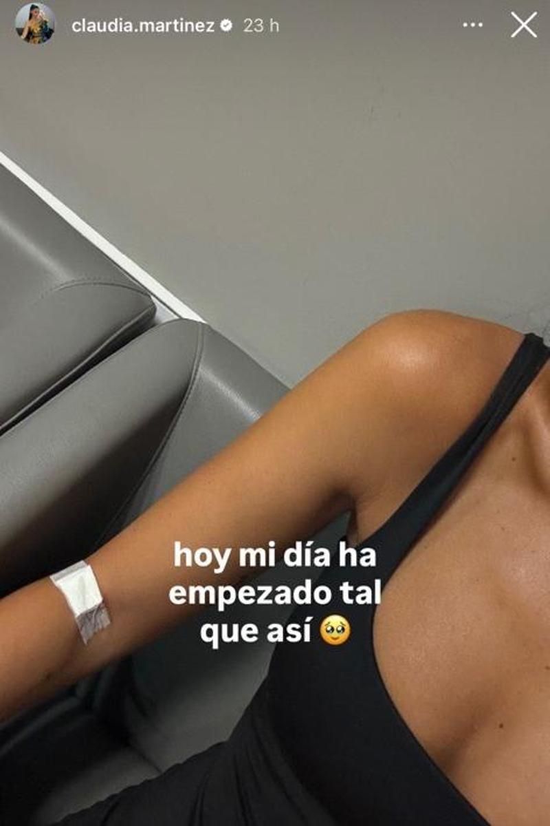 La fotografía de Claudia Martínez desde el hospital que ha preocupado a sus seguidores