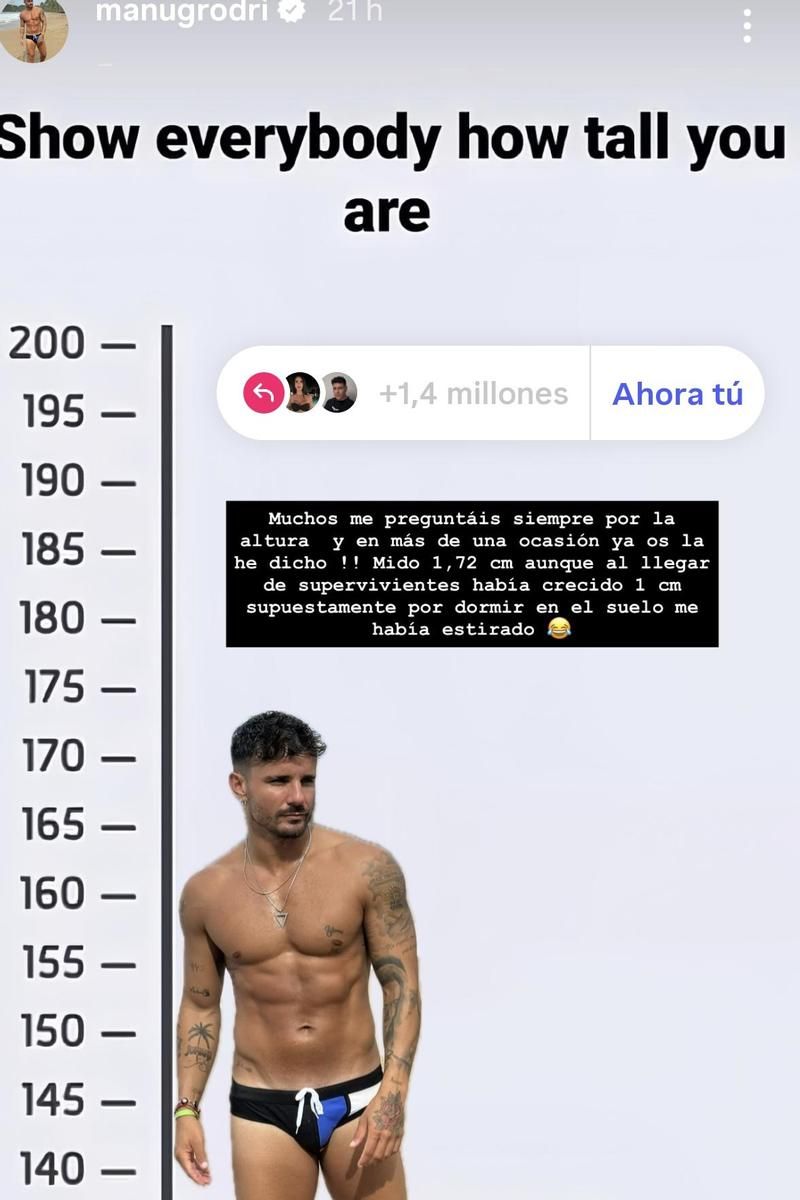 Manuel González contesta a la pregunta que todos sus seguidores se hacen: ¿Cuánto mide?