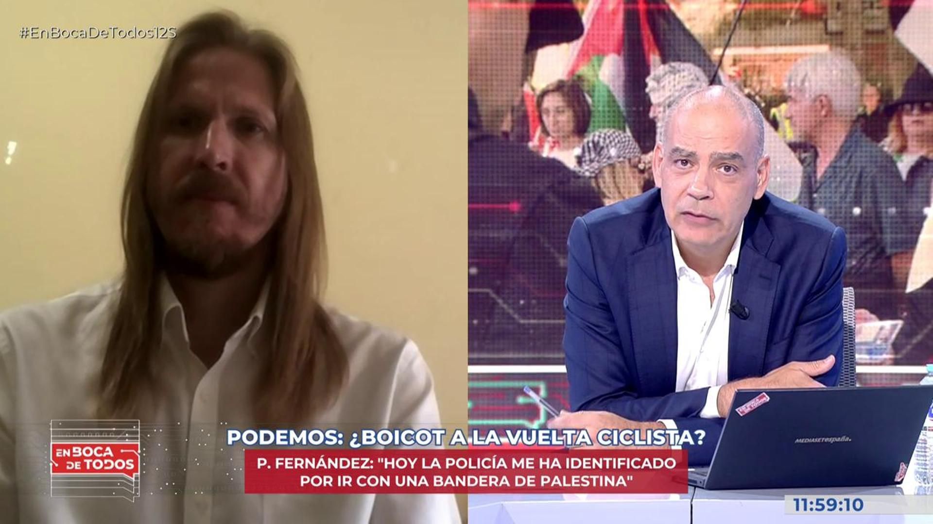 Nacho Abad, contra Pablo Fernández por las protestas propalestinas en la Vuelta: "Estáis poniendo en riesgo la vida de los deportistas" Nacho Abad, contra Pablo Fernández por las protestas propalestinas en la Vuelta: "Estáis poniendo en riesgo la vida de los deportistas"