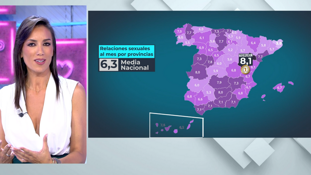 Patricia Pardo comienza su sección de sexo en 'Vamos a ver' con un mapa de España: "¿Tiene más interés lo prohibido?"