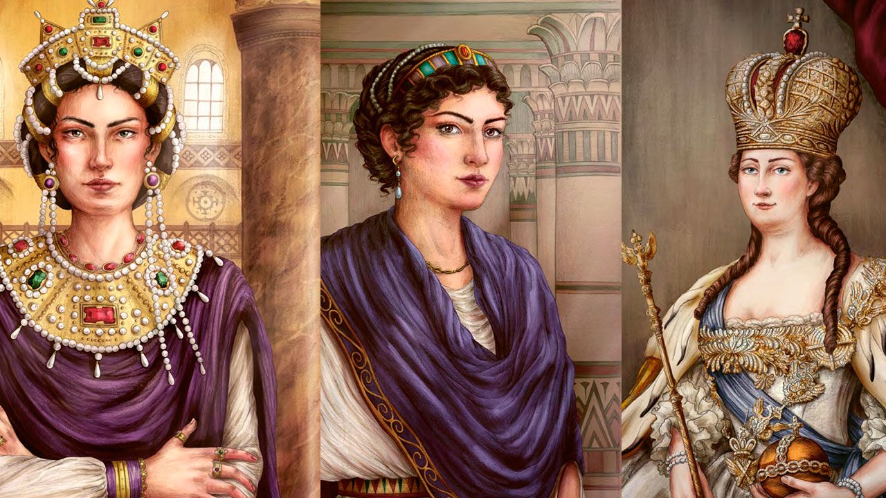 Teodora, Cleopatra y Catalina la Grande