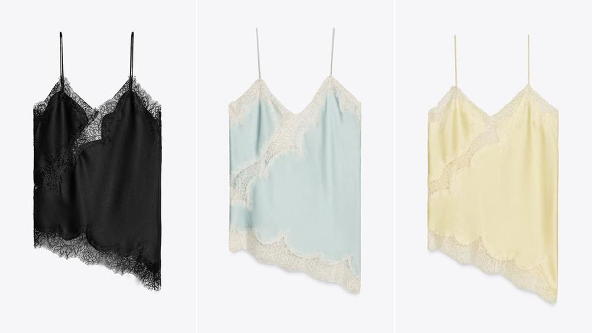 Top lencero de Zara
