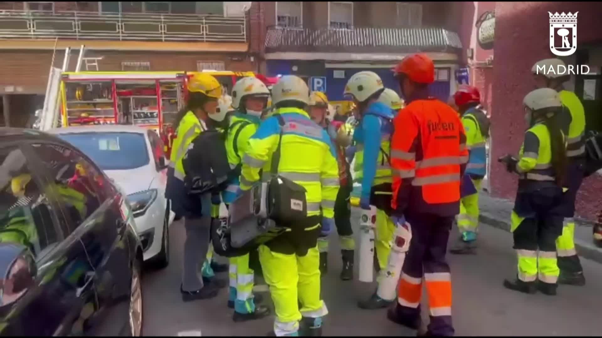 Las imágenes de la devastación en Vallecas tras la explosión de un bar