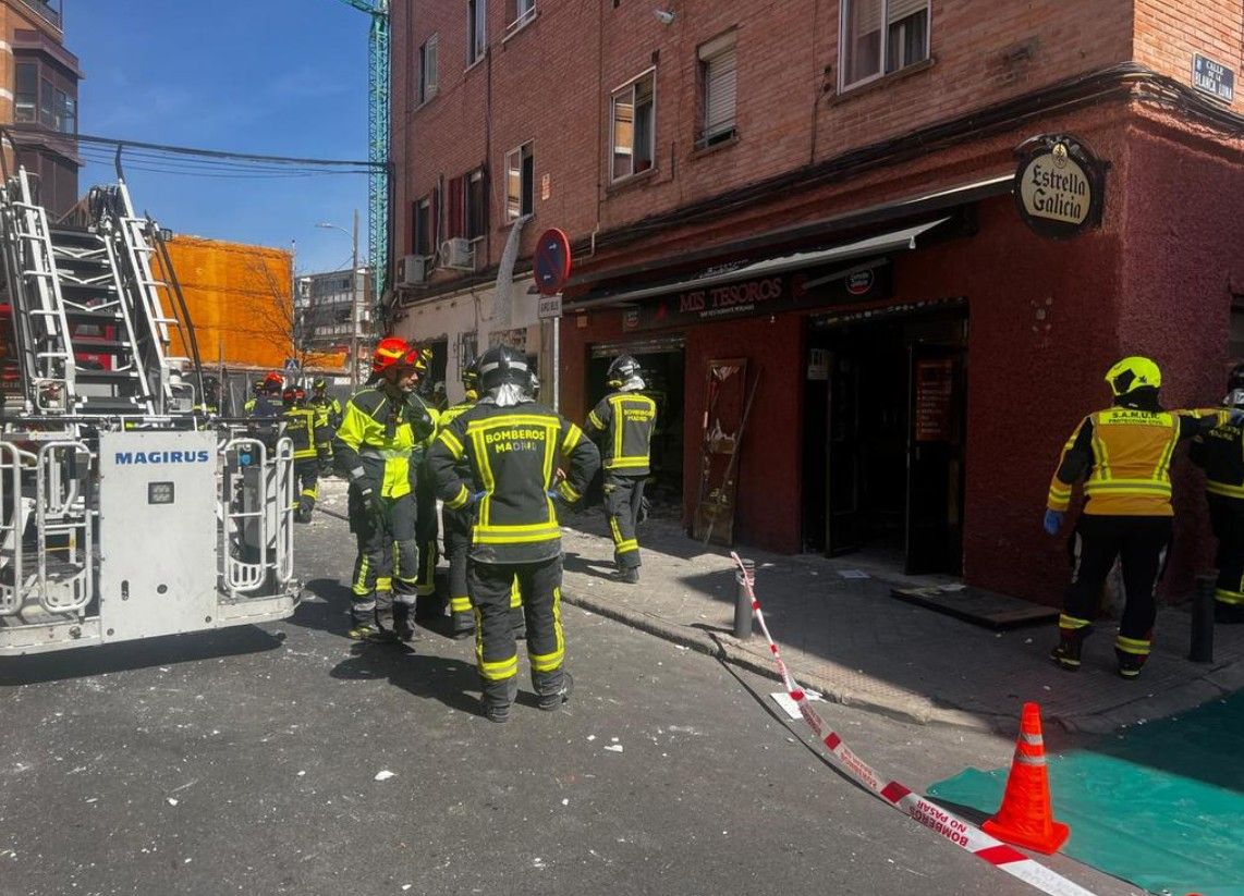 Una "concentración de gases" fue la causa de la explosión en un bar de Puente de Vallecas, Madrid