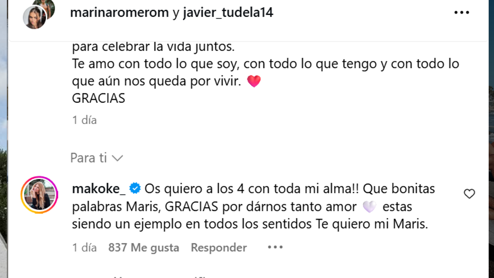 El comentario de Makoke