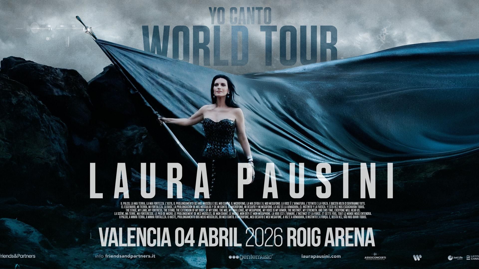 Cartel del concierto de Laura Pausini en el Roig Arena