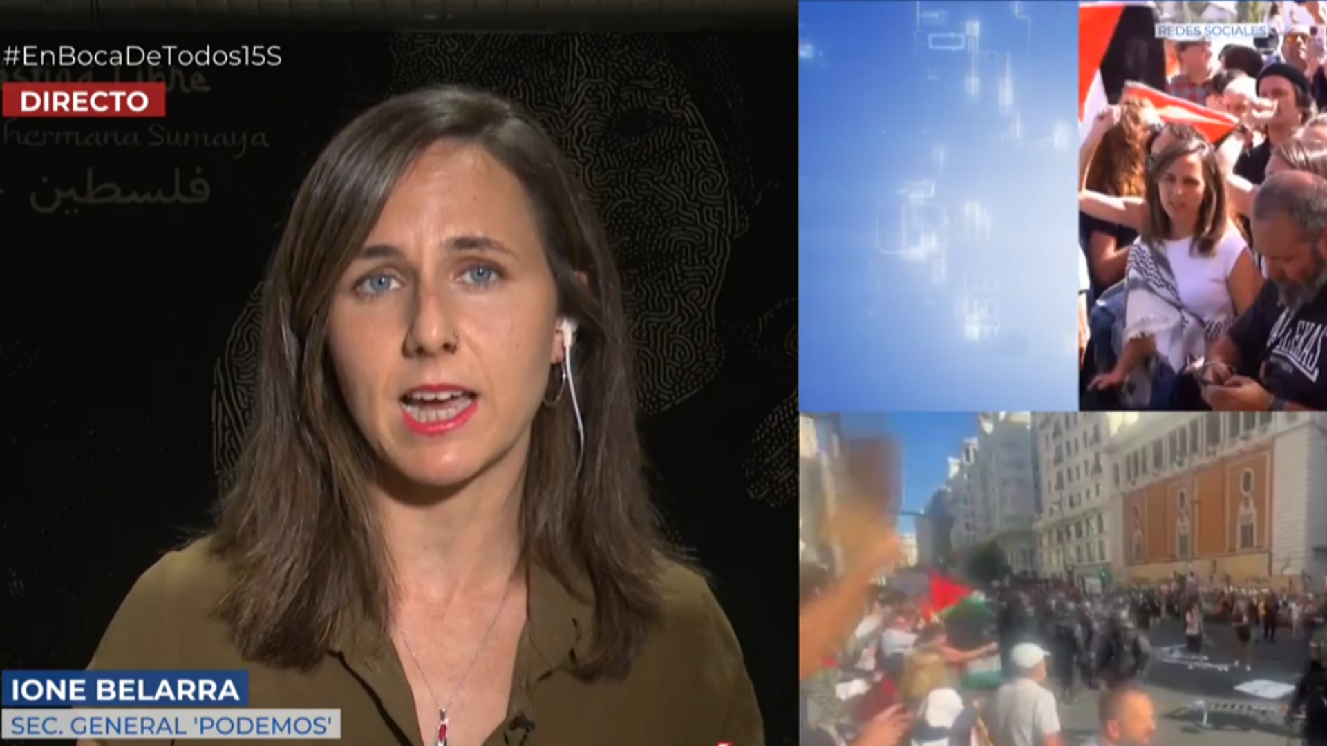 La pullita de Ione Belarra a Pedro Sánchez tras las revueltas propalestinas: "Si los admiraba, por qué mandó a los agentes a dar porrazos"