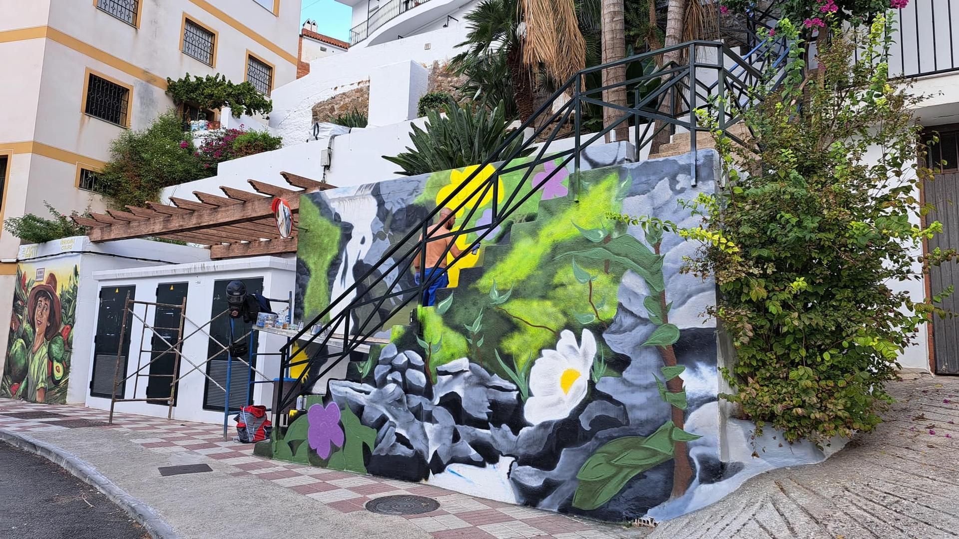 Obra realizada en una de las calles del municipio malagueño de Tolox