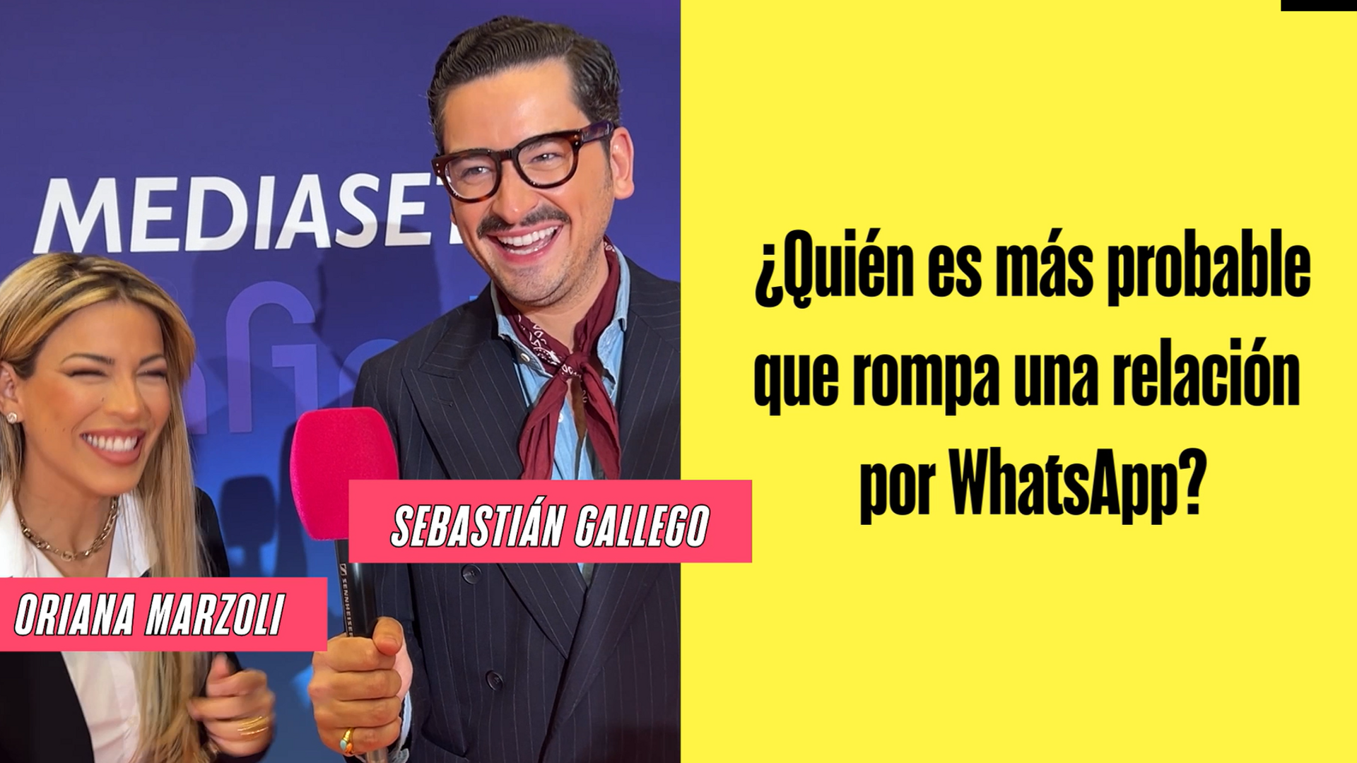 ¿Quién rompe por WhatsApp y quién llora antes por amor? Sebastián y Oriana lo tienen claro 'El loco amor' Exclusivo Web15/09/25