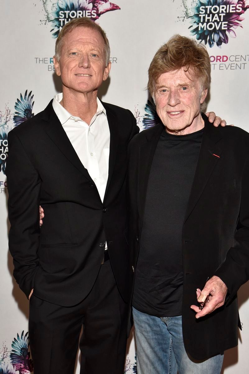 Robert Redford y su hijo James, en 2018