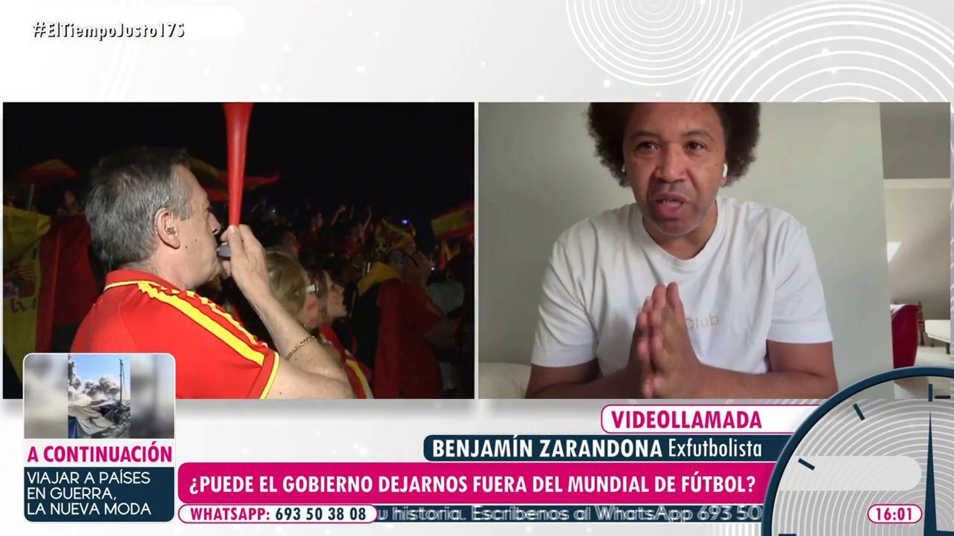 Benjamín, exfutbolista, en 'El tiempo justo'