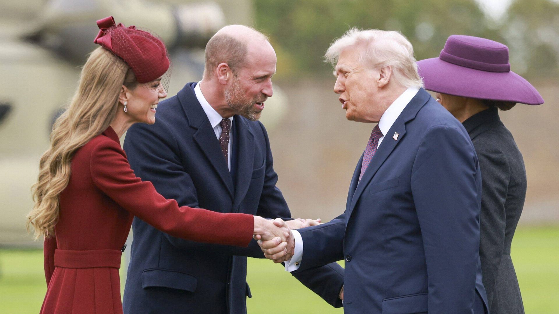 Kate Middleton, el príncipe Guillermo y Donald Trump y Melania Trump