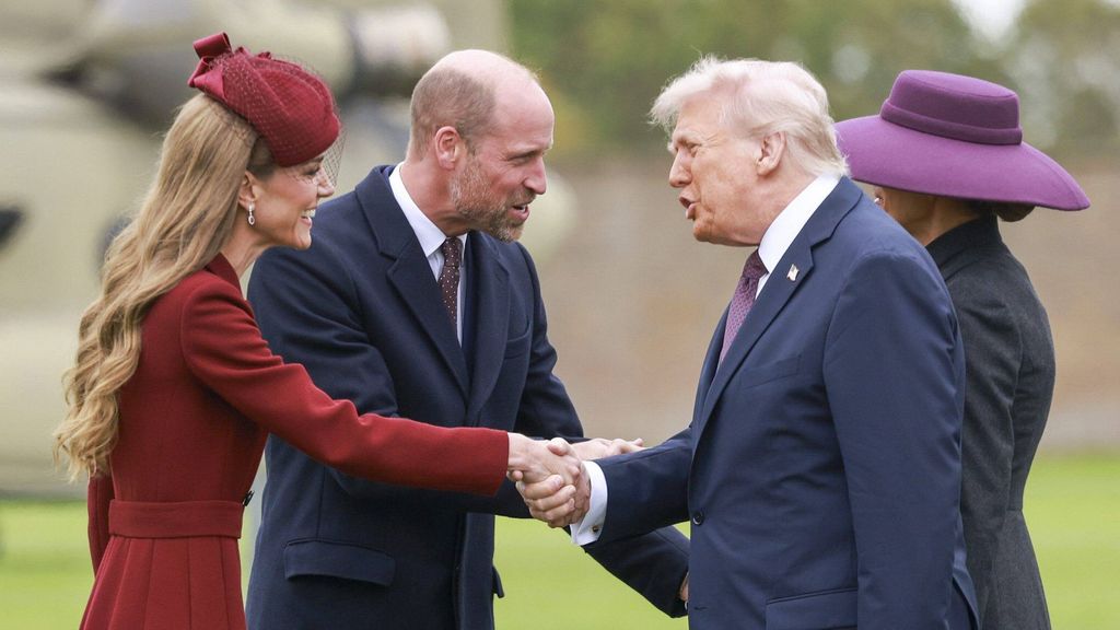 Kate Middleton, el príncipe Guillermo y Donald Trump y Melania Trump