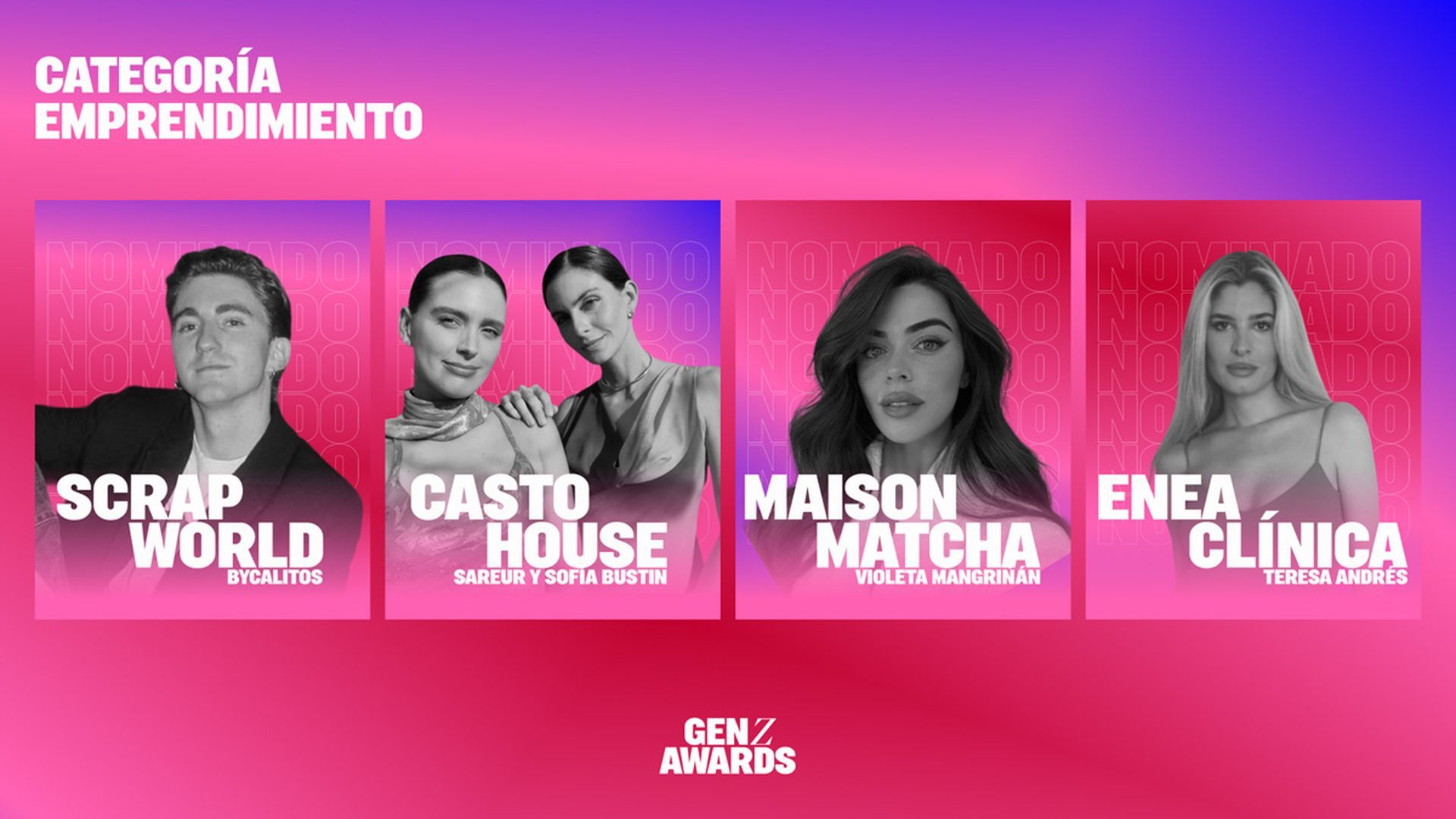 Los nominados en ‘Emprendimiento’