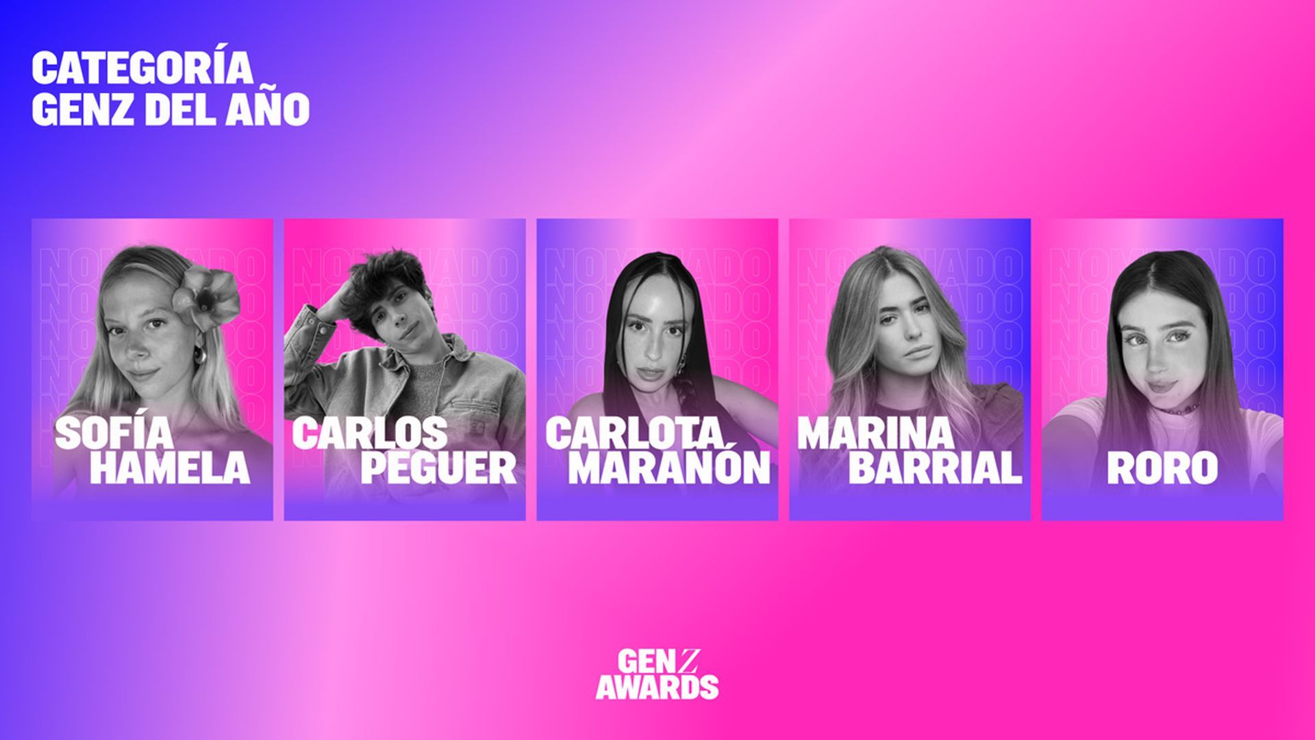 Los nominados en ‘Premio especial Genz del año 2025’