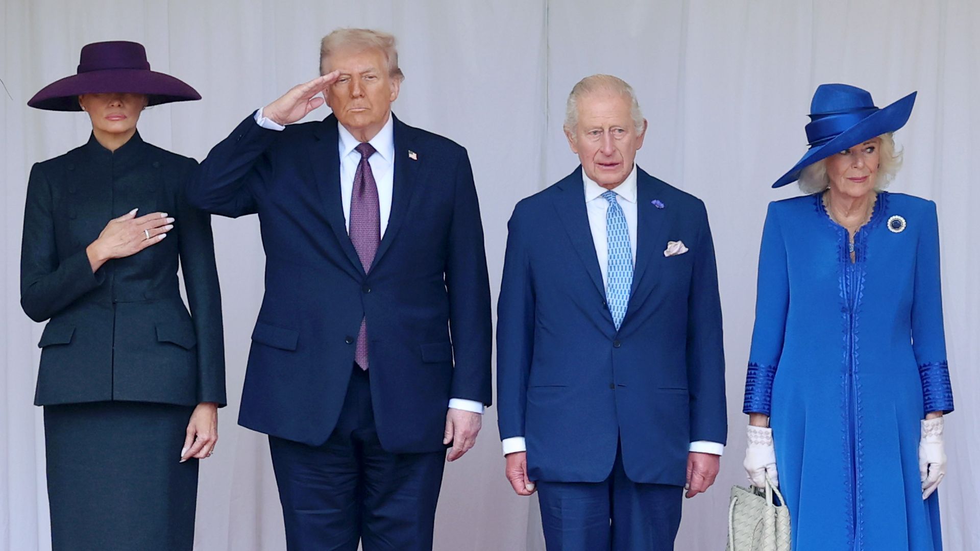 Los reyes Carlos III y Camila, Donald Trump y Melania Trump