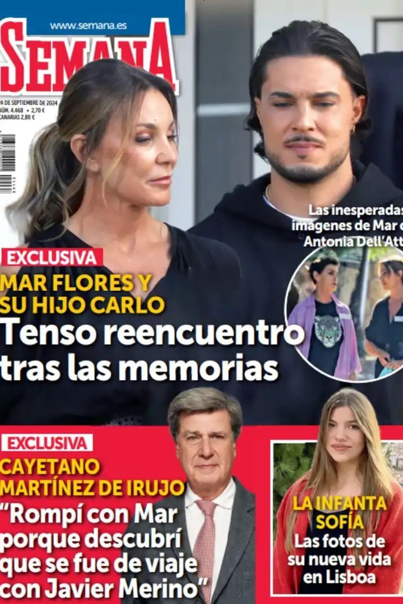 Mar Flores y Carlo Costanzia, en la portada de Semana